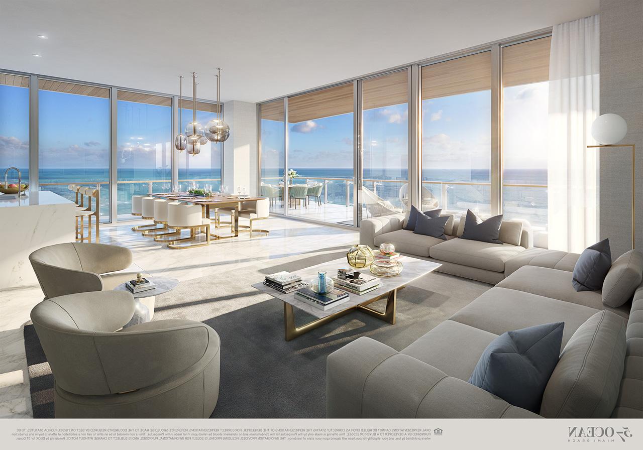 57 Ocean Miami Beach Living Room
