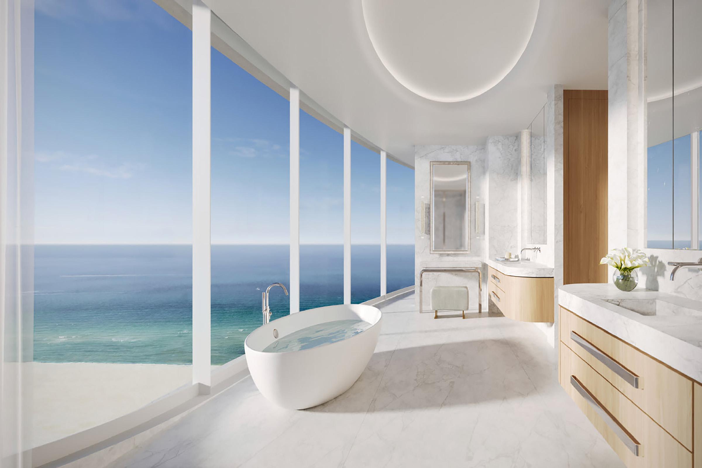 Rendering of The Shore Club Residences Primary Bathroom